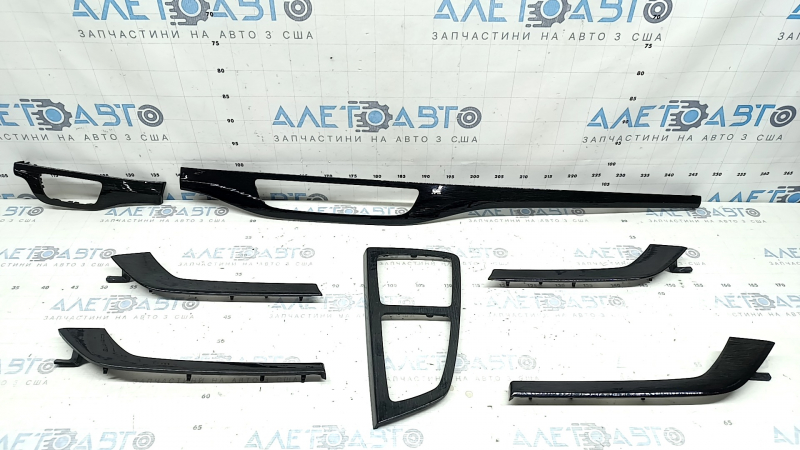 Set de ornamente interioare pentru Audi Q7 16-19 din lemn închis, stejar gri-maro, zgârieturi