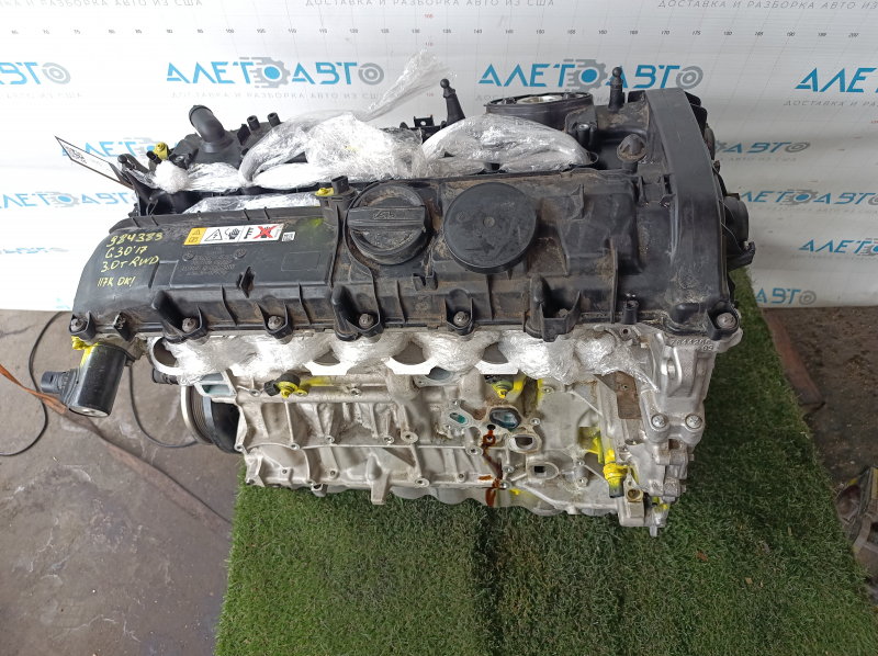Двигатель BMW 5 G30 17-19 B58B30A 3.0т RWD 117к, компрессия 15-15-15-15-15-15