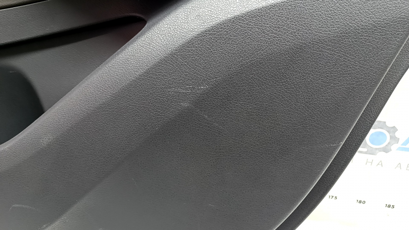 Ornament ușă, placă spate dreapta, completă, Mercedes W167 GLE 350 450 20-25, gri închis, inserție și cotieră, piele maro, mulaj sub lemn închis pentru controlul scaunului, cu mâner, Burmester, fără perdea, zgârieturi