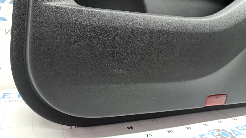 Ornament ușă, placă dreapta față, completă, Mercedes W167 GLE 350 450 20-25, gri închis, inserție și cotieră, piele maro, mulaj din lemn închis, cu mâner, Burmester, zgârieturi