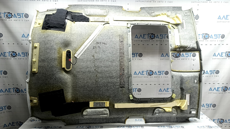 Обшивка потолка Audi A4 B8 13-16 рест, седан, под люк, серая, заломы, под чистку