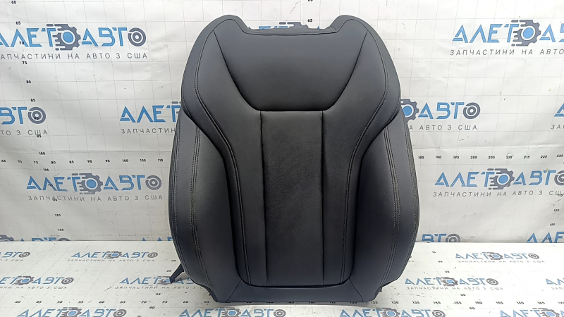 Tapițerie spătar scaun pasager BMW X3 G01 18-21, imitație de piele neagră, încălzită