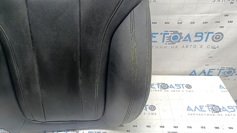Tapițerie spătar scaun șofer BMW X3 G01 18-21, imitație de piele neagră, încălzită, gata de curățare chimică, cabluri de încălzire tăiate