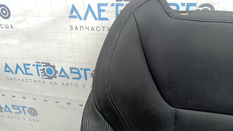 Tapițerie spătar scaun șofer BMW X3 G01 18-21, imitație de piele neagră, încălzită, gata de curățare chimică, cabluri de încălzire tăiate