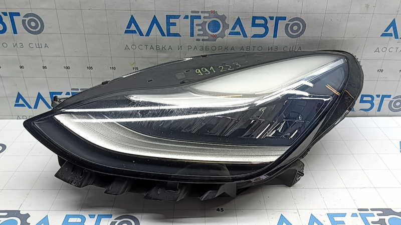 Far față stânga LED pentru Tesla Model 3 18-20 cu suport, nisip