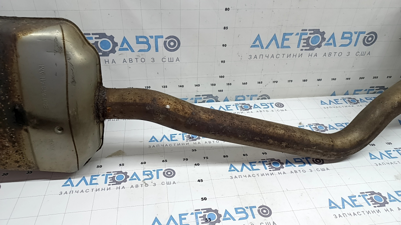 Rezonator tobă spate cu cilindru Audi A4 B8 13-16 restul 2.0T cu terminații, ruginit