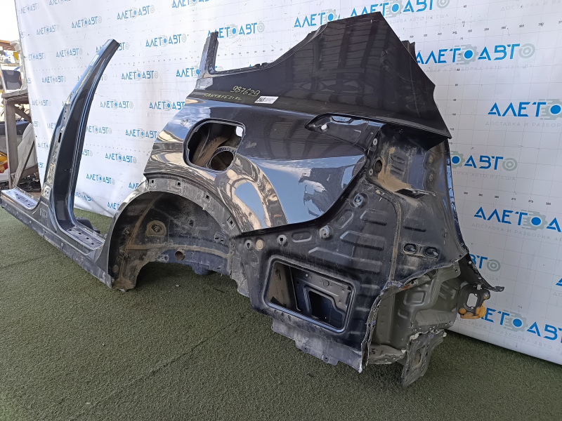 Четверть крыло задняя левая Hyundai Santa FE 19-23 отпилена с центральной стойкой, графит