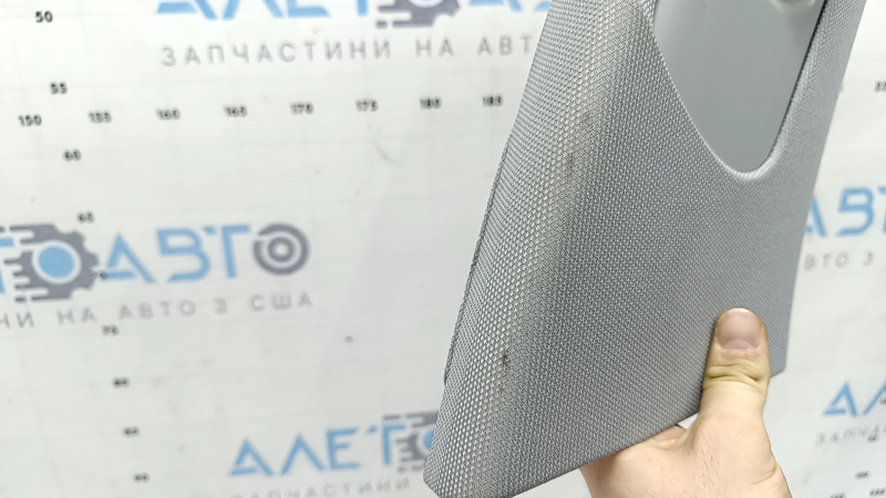 Ornament stâlp central superior dreapta, Audi A4 B9 18-25, gri, curățabil chimic, zgârieturi