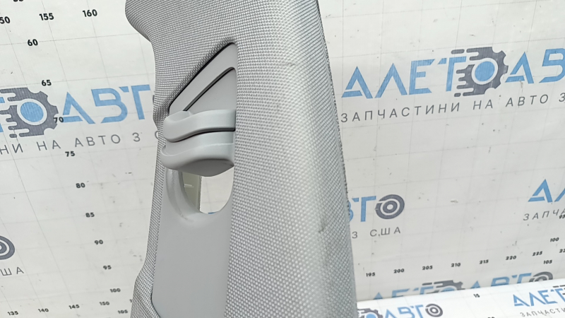 Ornament stâlp central superior dreapta, Audi A4 B9 18-25, gri, curățabil chimic, zgârieturi