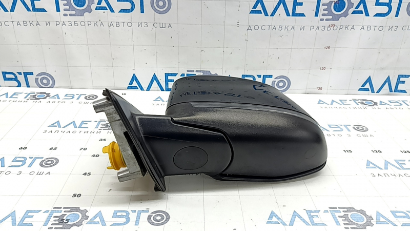 Зеркало боковое левое в сборе BMW X5 F15 14-18 5 пинов, поворотник, подогрев, автозатемнение, крепление структура, черный глянец