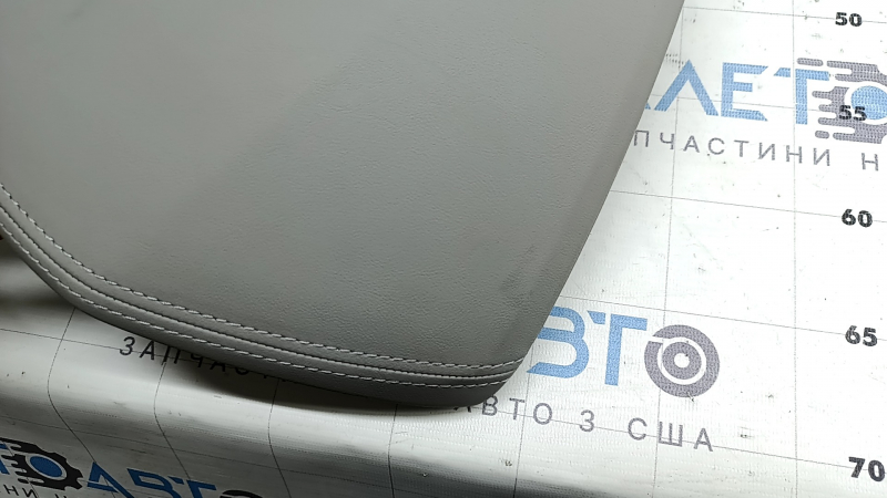 Ornamente panou față stânga sus Hyundai Ioniq 17-22, piele bej, cusături albe, curățabil chimic