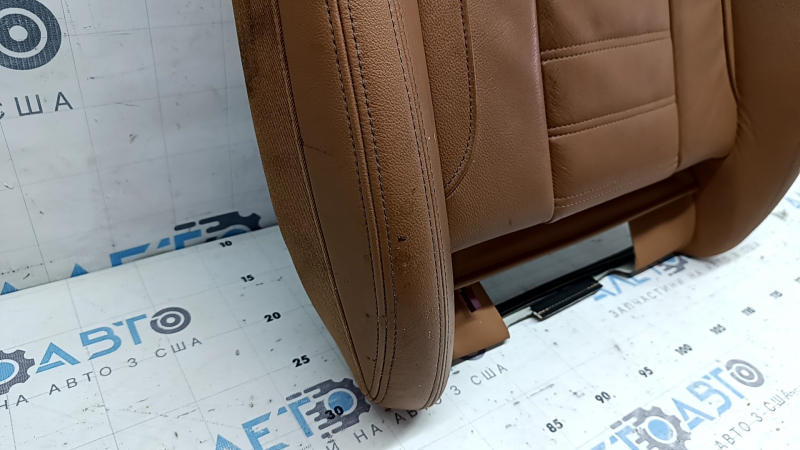 Обшивка подушки водительского сиденья BMW 3 G20 19-21 кожа коричневая COGNAC, с подогревом, под химчистку