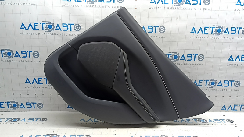 Ornamente ușă spate dreapta Ford Mustang Mach-E 21-26 negru, inserție piele neagră, cotiera piele neagră, cu mâner, zgârieturi