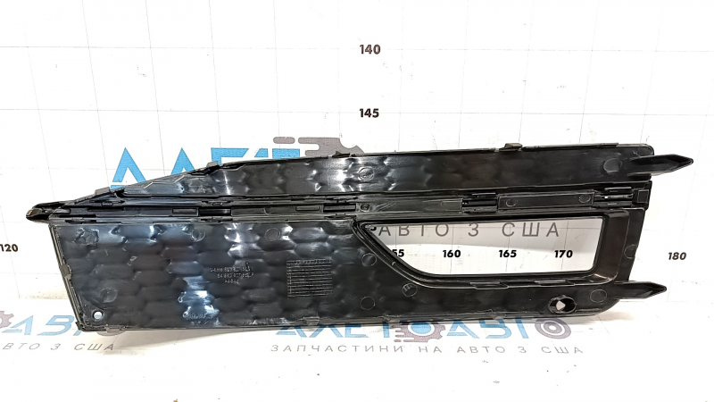 Решетка переднего бампера левая Audi A4 B8 13-16 S-line, сдвоенный хром молдинг