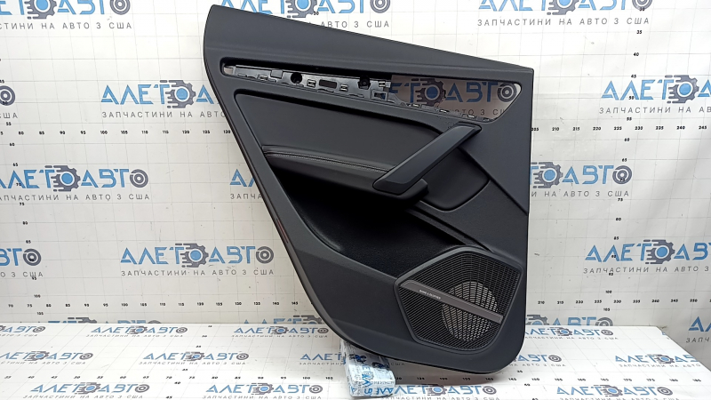 Ornamente ușă spate stânga Audi Q5 80A 21-25 piele neagră, cotieră neagră, prelată interioară, Bang & Olufsen, zgârieturi