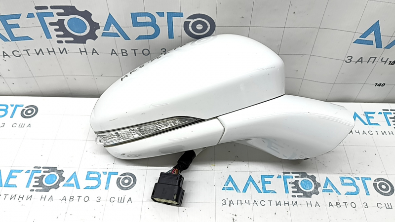 Ansamblu oglindă retrovizoare dreapta Ford Fusion mk5 19-19 12 pini, semnalizare, încălzită, iluminare spate, BSM, alb, zgâriat