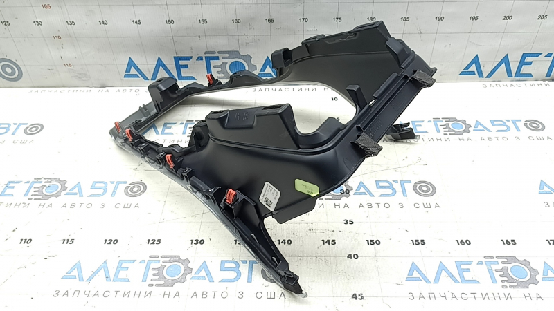 Накладка центральной консоли Toyota Rav4 19-25 передняя, черная без беспроводной зарядки, серая вставка, царапины