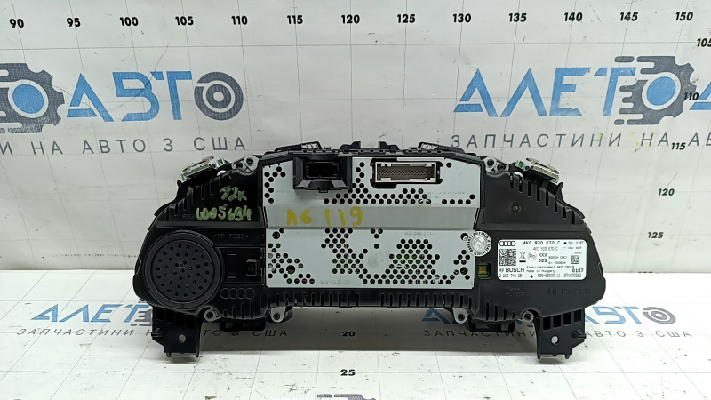 Tablou de bord Audi A6 C8 19-24 km/h, mph, 82k, zgârieturi