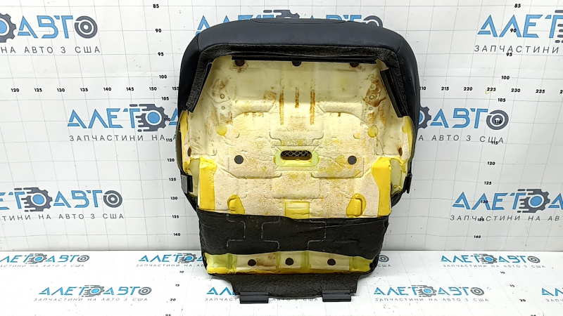 Husă pernă scaun șofer Ford Fusion mk5 17-20, titan, piele neagră, perforată, pentru ventilație și încălzire, zgârieturi