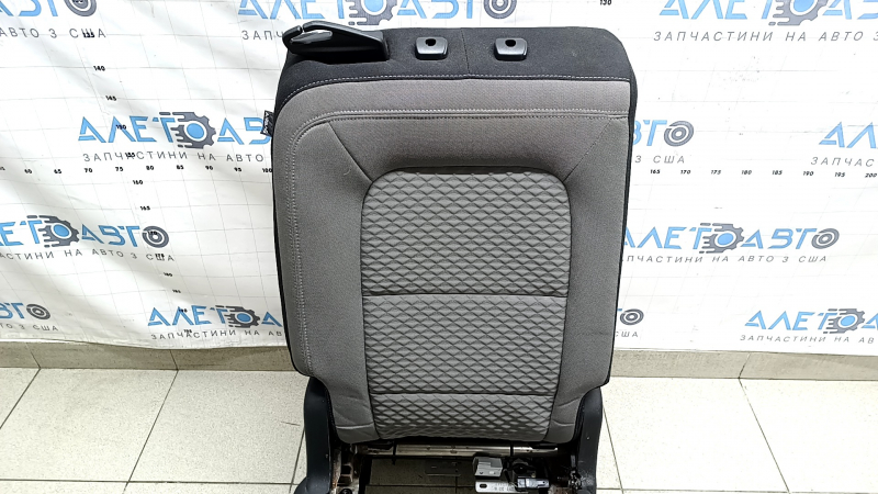 Spătar banchetă spate, rândul 2, dreapta, Ford Escape MK4 20-22, fără airbag, material textil gri și negru, cusături albe, mecanic, cu cadru și încuietoare centură de siguranță