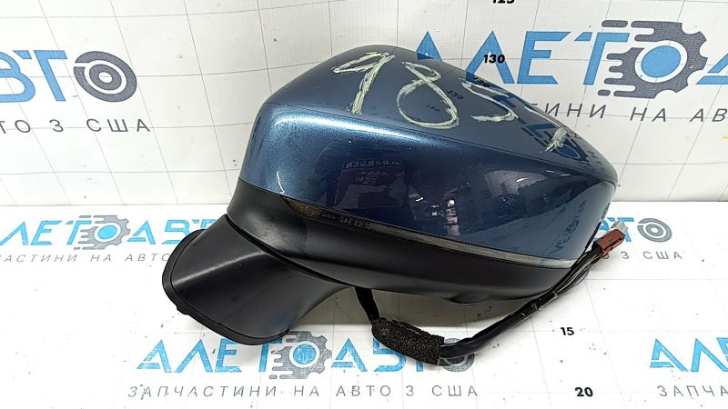 Зеркало боковое левое в сборе Mazda CX-5 21-23 9+5 пин, bsm, подогрев, поворотник, автоскладывание, камера, синее