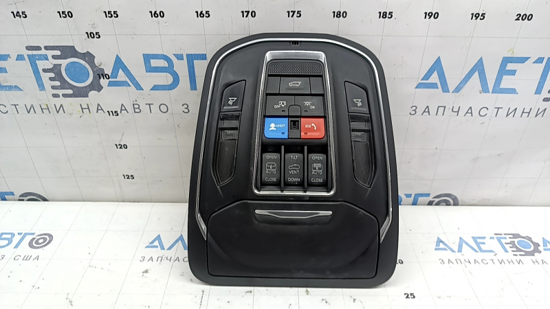 Lampă față Jeep Grand Cherokee WL 21-26 pentru lumini panoramice, negru mat cu ușă electrică și buton SOS