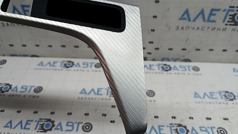 Накладка центральной консоли Audi A5 F5 18-20 aluminum trimaran, с карманом, коррозия, царапины