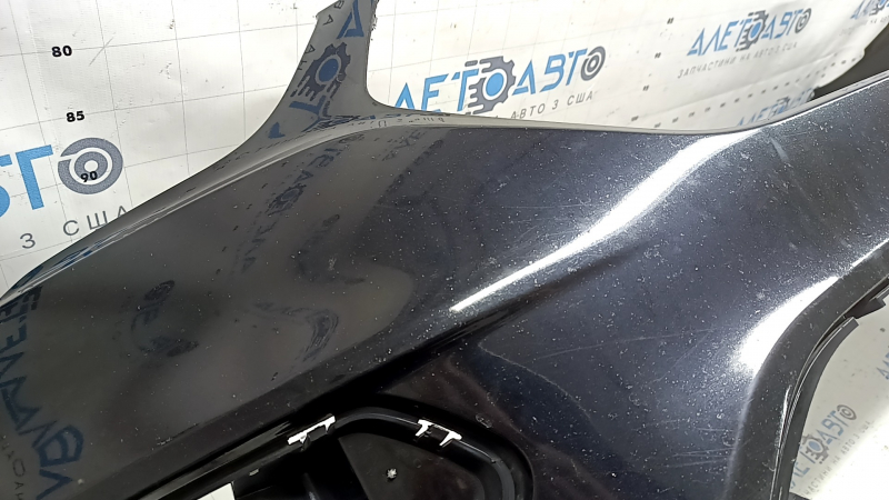 Бампер передний голый Ford Escape MK3 17-19 рест, под парктроники, черный, сколы