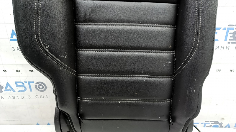 Spatele rândului de scaune din spate, al doilea rând, dreapta, Ford Escape MK3 13-17, piele neagră, curățabil chimic