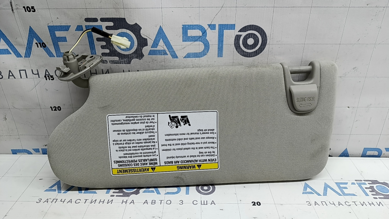 Vizor dreapta Infiniti QX50 19-25 gri, fără cârlig, curățabil chimic