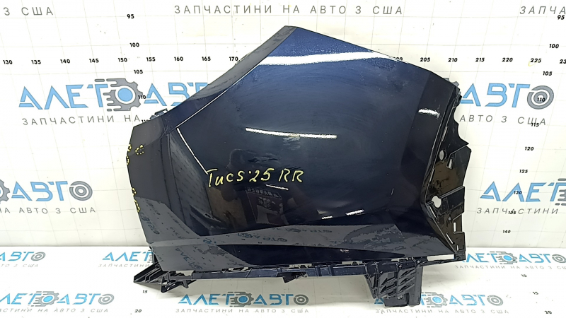 Бампер задний голый правая часть Hyundai Tucson 22-26 Korea, синий, царапины