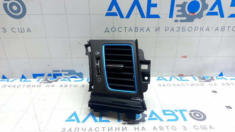 Deflector conductă de aer stânga bord Kia Niro 17-19 intern, ramă neagră lucioasă, inserție albastră
