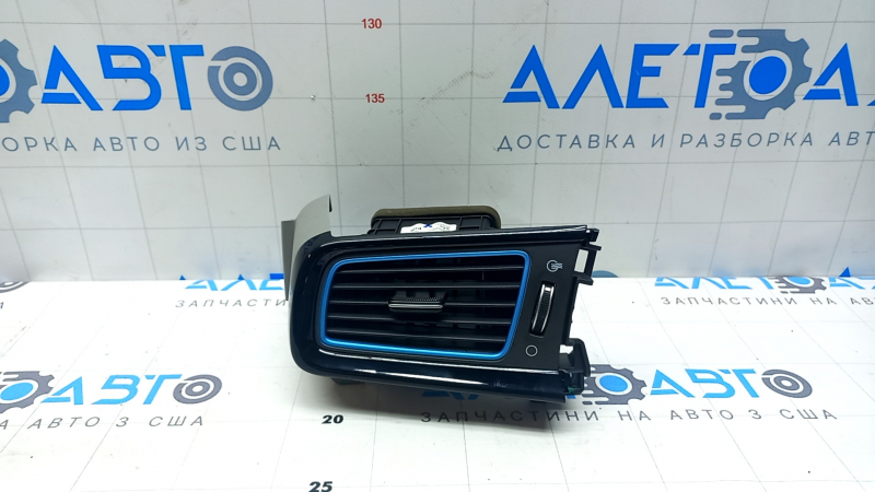 Deflector conductă de aer stânga bord Kia Niro 17-19, ramă neagră lucioasă cu inserție gri, albastră