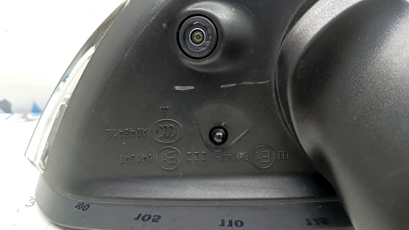 Ansamblu oglindă retrovizoare dreapta Volvo XC90 16-24 15+4 pini, semnalizare, încălzită, reglare automată a intensității luminii, BSM, cameră, albastră, uzată