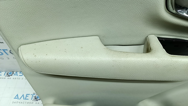 Ornamente ușă, placă stânga față, Volvo XC90 16-20, gri, inserție din piele gri, cotieră din piele gri, cu mâner, inserție din lemn cu ornament cromat, cu butoane pentru controlul închiderii centrale și al memoriei scaunului, curățabil chimic