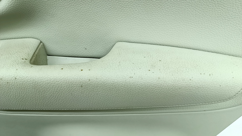 Ornament ușă, placă spate dreapta, Volvo XC90 16-20, gri, inserție din piele gri, cotieră din piele gri, cu mâner, inserție din lemn cu ornament cromat, zgârieturi pe inserție, gata de curățat chimic