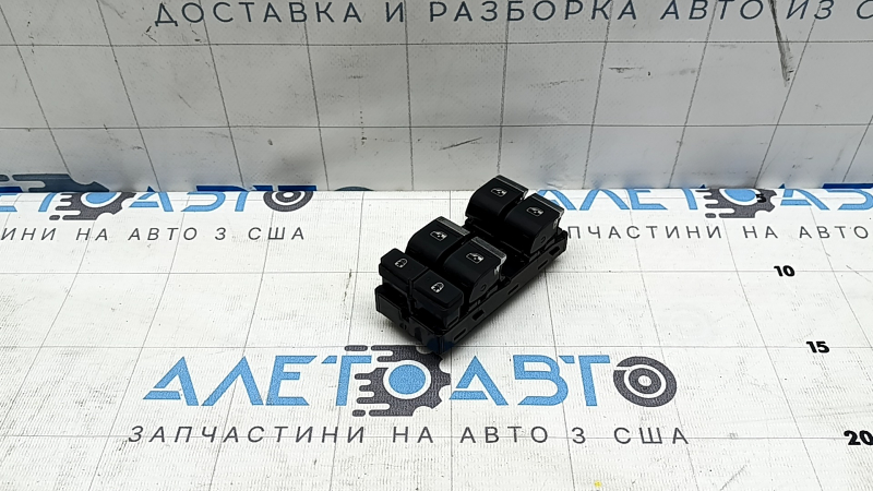 Comandă ridicare geam stânga față pentru Audi A3 22-26, neagră, ornamente cromate