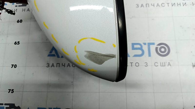 Ansamblu oglindă laterală stânga Honda Accord 18-22 8 pini, BSM, încălzit, semnalizator, alb, uzat