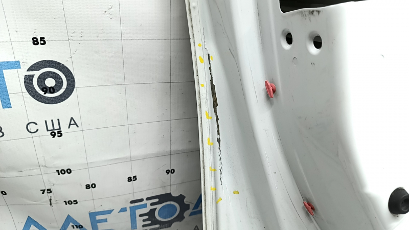 Ușă stânga față neagră Honda Accord 18-22 albă NH-883P, cu ornament cromat superior, îndoită, zgâriată