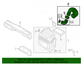 Воздуховод на коллектор VW Atlas 24-26 2.0T две части
