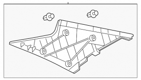 Накладка задней стойки правая Toyota Camry v50 12-14 usa беж