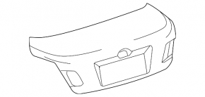 Крышка багажника Toyota Camry v40 серебро 1D4, тычки