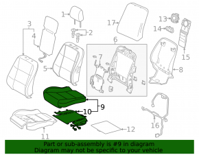 Водительское сидение Lexus ES300h ES350 13-14 без airbag, электро, кожа беж