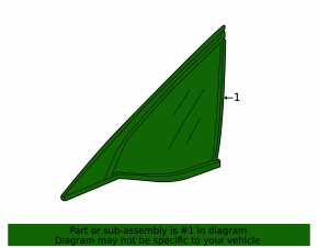 Форточка глухое стекло задняя левая Honda Accord 18-22 хром
