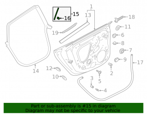 Крепление накладки двери боковой передней правой Audi A5 F5 18-25 заднее