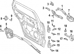 Ручка двери внутренняя задняя левая Mazda CX-90 24-26