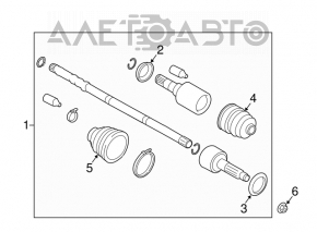 Привод полуось передняя левая Subaru Forester 14-18 SJ 2.5, 2.0 АКПП ржавый