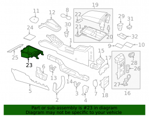 Вставка центральной консоли задний VW Jetta 11-18 USA тип 2