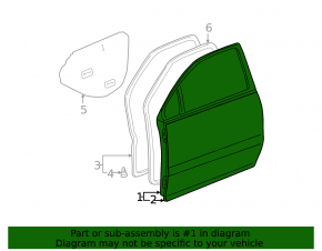Дверь голая передняя левая Lexus RX300 98-03