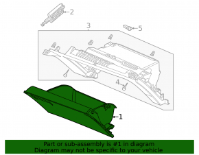 Перчаточный ящик, бардачок Honda Civic XI FE/FL 22-26 черный